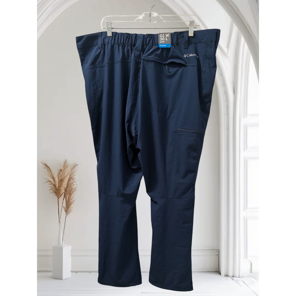 Columbia Fir Ridge Mens 42x30 Navy Blue Hiking Pants Omni-Shield UPF 50 Active - Picture 3 of 16